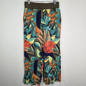 Soft Surroundings Pants Womens Sz S‎ Aliso Point Tropical Linen Boho Comfort